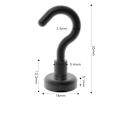 Pikkukuva 2 / 5: Magneettiset koukut 12 kpl 8 kg (18 paunaa) Super Magnets Hook harvinaisten maametallien kanssa neodyymillä ripustamiseen ovenpidikkeet avaimet kotitoimisto jääkaapit grilli