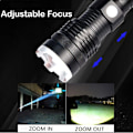 Miniatyrbillede 2 af 5: LED XHP70 Lommelygte Genopladelig 20000 Lumen Lommelygter 5 Tilstande Zoomable Vandtæt Lommelygte til Udendørs Camping Vandring Fiskeri [Energiklasse A+++]