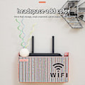 Miniatyrbild 3 av 5: Trådlös Wifi Router Hylla Förvaringslåda, Väggmonterad Abs Plast Organizer Box, Kabel Strömfäste Organizer Box(vit) black