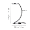 Miniatyrbild 4 av 5: Tungt kromat rakblad och borste stativ, rostfritt stål rakblad rakning hållare rakborste stativ för säkerhetsrakblad förvaring rakborste hållare