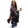 Miniatyrbilde 1 av 5: Poncho Dame Vinter Skjerf Dame Teppe Strikket Ponchoer Oversized Cape Strikket Skjerf XXL Poncho Sjal Wrap Åpen Front Sjal Cape Høst