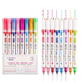 Miniatyrbilde 5 av 5: Kurve Highlighter Pen Set, 6 Farger Dual Tip Kurve Penner Highlighters Penner Som Lager Design, Journal Planner Penner Kurve Former
