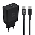 Miniatyrbild 1 av 2: Snabbladdare PD 25W Adapter med USB Type-C kabel - Svart