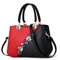 Miniatyrbillede 1 af 5: Dametasker Blomstermønster Crossbody Tasker Pom Pom Dekoration Håndtasker Tote Tasker til Damer Skuldertaske PU Læder burdeos