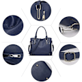 Miniatyrbilde 3 av 5: Dametass Crossbody Bag PU Lær Håndvesker Casual Shopper Bag Skulderveske Tote Bag Stor Kapasitet Azul