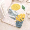Miniatyrbillede 1 af 5: Superabsorberende Badeværelsesmåtte Antislip Badetæppe til Badeværelse Maskinvaskbar Bademåtte Blød Mikrofiber Bademåtte Flying Leaves 24" X 16"