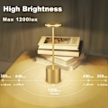 Miniatyrbilde 3 av 5: 2 Pakk Oppladbar Trådløs LED Bordlampe, 5000mAh Batteridrevet Bordlampe, 3 Fargemoduser, Dimbar, USB Skrivebordslampe