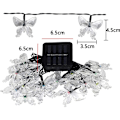 Miniatyrbild 2 av 5: 5m 20 LED Fjäril Solcellsslinga Utomhus Vattentät Solenergi Drivna Ljusslingor för Staket Gräsmatta Trädgårdsfest