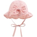 Miniatyrbild 2 av 5: Baby Solhatt Broderade Blommor Småbarnshattar Sommarkeps för Spädbarn Flickor pink M