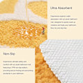 Miniatyrbilde 2 av 5: Blomster Badematte, Vakre Badematter, Ultra Myk Mikrofiber Badeteppe, Maskinvaskbar Blomsterteppe yellow