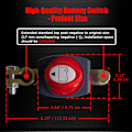 Miniatyrbild 2 av 5: Batterifrånkopplare för toppmontering, 12-24 V Batteriströmbrytare Huvudströmbrytare Frånkopplingsisolator för Bil, Fordon, Husbil och Båt