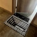1 PC Skakbrættæppefælde, Hvirvelillusionstæppe, 3D-områdetæppe Gulvmåtte, 3D Hvirveltæppe til Soveværelse/Stue, 40×60cm