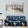 Miniatyrbild 2 av 5: 1-Delad Stretch Soffaöverdrag, Soffaöverdrag Elastiskt Tyg Tryckt Mönster Stol Loveseat Soffa Sofföverdrag (3-Sits)