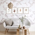 Miniatyrbild 2 av 5: Växtposter Boho Art Botaniska Tryck Väggdekor, 8x10 Oinramad Poster Canvas Tryck Dekoration Set om 4, för Vardagsrum