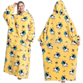 Miniatyrbillede 2 af 5: Dame Vinter Super Varm Oversized Lang Stilfuld Sherpa Tæppe Pullover Hættetrøje Bærbar TV Tæppe Hættetrøje med To Lommer