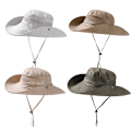 Miniatyrbilde 4 av 5: Kvinners Solhatt Utendørs Sommer Turskjorte Dame Beskyttelseshette, Foldbar beige 56-60cm