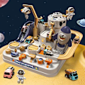 Miniatyrbillede 2 af 3: Præsentation af vores Puslespilsrum Adventure Race Track Legesæt - Børns Inertikøretøjslegetøj med Glidebaner og Parkeringsplads - Perfekt