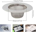 Miniatyrbilde 3 av 5: 2 stk rustfritt stål dusjsil, kjøkkenavløpsfilter, vaskefilter Silver B