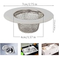 Miniatyrbillede 3 af 5: 2 stk. rustfrit brusefilter i rustfrit stål, køkkenafløbsfilter, vaskefilter Silver B