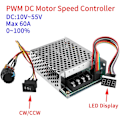 Pikkukuva 2 / 4: PWM DC-moottorin nopeudensäädin, kääntyvä moottorin nopeudensäädin digitaalisella näytöllä DC10V-55V
