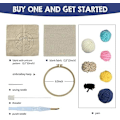 Miniatyrbillede 4 af 5: Serie af Scenery Punch Needle Broderi Starter Kits Punch Needle Værktøj Tråder Stof Broderi Hoop Garn Tæppe Punch Needle Lighthouse 9.45 x 8.94 x 0.39