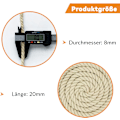 Miniatyrbild 2 av 5: Makramérep, Tjock Rep, Stor Flätad Bomullsrep, 8mm x 20m Beige