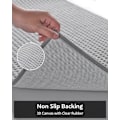 Miniatyrbilde 4 av 5: Rutete Badematte, Super Absorberende Sklisikker Badematter, Tynn Badematte, Maskinvaskbar Badematter gray 24" X 36"