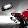 Miniatyrbilde 5 av 5: 1 stk motorsykkel skiltlys, 12V Universal motorsykkel LED baklys baklys skiltlys, hvitt lys