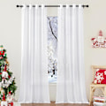 Miniatyrbillede 2 af 5: Gardiner, Stuelounge Gardiner Hvide Transparente Gardiner 2-Sæt Transparent white 137*213cm