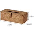 Miniatyrbillede 2 af 5: Rektangulær Tissue Box, Reed Woven Box Dispenser, Tissue Dispensere til Hjem Hotel Kontor Bil Badeværelse