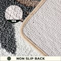 Miniatyrbillede 5 af 5: Superabsorberende Badeværelsesmåtte Antislip Badetæppe til Badeværelse Maskinvaskbar Bademåtte Blød Mikrofiber Bademåtte Brown Bamboo 31" X 20"