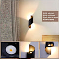 Miniatyrbild 5 av 5: 10W Spiral Vägglampa Inomhus Utomhus LED IP66 Upp Ned Vägglampa Aluminium Inomhusljus Vägglampa för Bar, Sovrum, Kök, Varm Vit 3000K,Svart