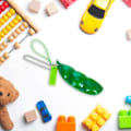 Miniatyrbillede 5 af 5: 6 stk. Klem Bønner Nøglering Fidget Legetøj Squishy Ærtebælg Stress Legetøj Bring Sjov til Børn Reducer Angst og Stress