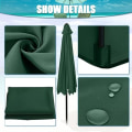 Miniatyrbillede 4 af 5: 9,8 Ft Udskiftnings-Parasoldug, Universal Parasol Udskiftningsstof, Haveparasol Solskærm Dækning til Have Terrasse Have Strand dark green