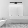 Miniatyrbillede 3 af 5: LED spejllampe til badeværelse, 180 graders roterende væglampe til badeværelse, aluminium Black/warm light 60cm