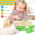 Miniatyrbillede 2 af 5: Montessori Legetøj Trælegetøj Tællestave Tal Matematik Spil med Opbevaringspose Børnelegetøj Gaver til 2-4 Årige Børn