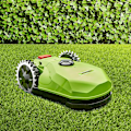 Miniatyrbild 5 av 5: x Premium rostfria klossar för Worx S/M-modell, 2x rostfria dragförbättrande skruvspikar, robotgräsklippare hjulstorlek 205mm