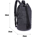 Miniatyrbillede 2 af 5: Canvas Rejsetasker, Rejsetasker Overnatning Weekendtasker Carry On Skulder Tote Taske Rygsæk black L