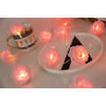 Miniatyrbillede 4 af 5: Batteridrevet LED-lyskæde med lyserødt blomstermønster, diameter 6 cm, PE (polyethylen), lyserød, 3 m 20 LED