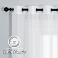 Miniatyrbillede 3 af 5: Gardiner, Stuelounge Gardin Hvide Transparente Gardiner 2-Sæt Transparent white 137*274