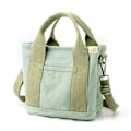 Miniatyrbilde 1 av 5: Canvas Tote Bag med Lommer for Kvinner, Skulderveske, Stor Kapasitet Skulderveske med Justerbar Stropp, for Shopping, Arbeid og Reise verde S