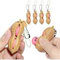 Miniatyrbild 1 av 5: 4 st Fidget Toy Squeeze Toy Jordnöt Squeeze Toy Nyckelring Extrusion Bean Pea Sojaböna Stressavlastande Leksaker för Ryggsäcksdekor
