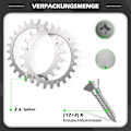 Miniatyrbillede 3 af 5: x Premium rustfrit stål klamper til Worx S/M model, 2x rustfrit stål trækkraft forbedrende skruepigge, robotplæneklippere hjulstørrelse 205mm