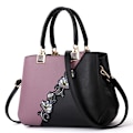 Miniatyrbillede 1 af 5: Dametasker Blomstermønster Crossbody Tasker Pom Pom Dekoration Håndtasker Tote Tasker til Damer Skuldertaske PU Læder morado