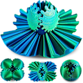 Miniatyrbillede 1 af 5: 3D-printet Gear Ball Fidget, Gearsphere - Den Steampunk Hvirvlende Vidunder Fidget, Gear Sphere Fidget Legetøj (Grøn8cm) Laser Green