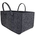Pikkukuva 3 / 3: 1 kpl Tukkilaukku Huopapussi Puutukki Kori Tukkivarastolaukku Tummanharmaa 50x25x25CM