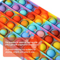 Miniatyrbilde 3 av 5: Stor pop blyantveske, pennholderboks, kontorrekvisita, stressavlastende pennpose for barn, trykk pop boble fidget sensoriske leker Tie Dye