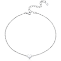Miniatyrbillede 1 af 4: Sølv/Guld Ankelkæde, Hjerte Charm Ankelarmbånd, til Kvinder Sommer Strand Sandal Barefod Smykker Silver