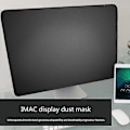 Pikkukuva 3 / 5: Musta pölytiivis suojus vedenpitävä PU-nahkainen suojakotelo Applelle iMacille Macbookille 21/27 tuuman näytölle