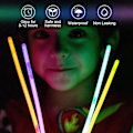 Miniatyrbillede 3 af 5: 100 stk. Glow Sticks, Glowsticks Party Pack, Selvlysende festartikler, Selvlysende neon halskæder